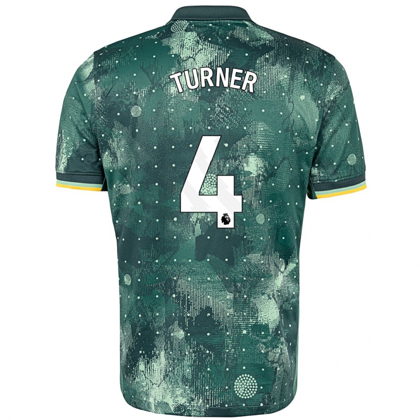 Enfant Football Maillot Amy Turner #4 Vert Menthe Troisieme 2024/25