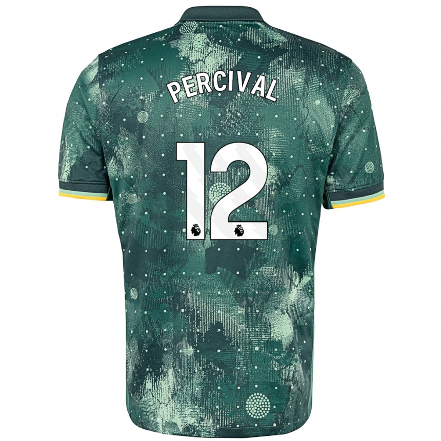 Enfant Football Maillot Ria Percival #12 Vert Menthe Troisieme 2024/25