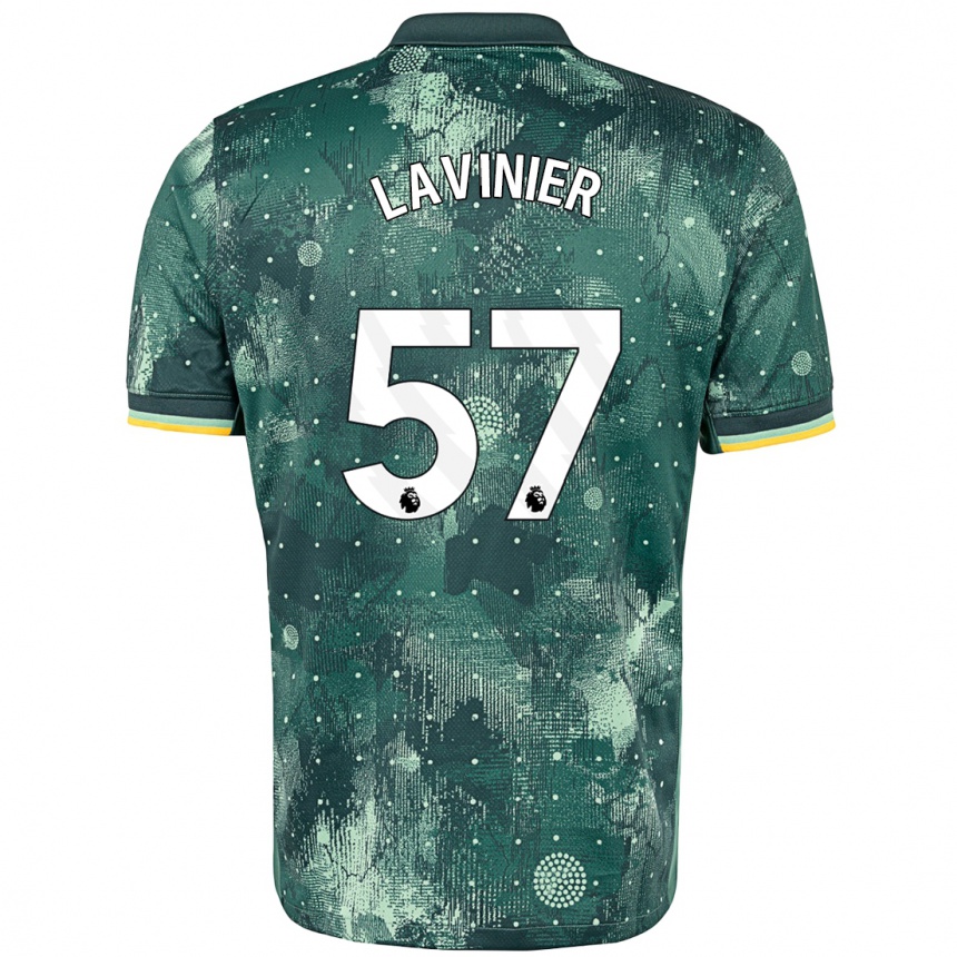 Enfant Football Maillot Marcel Lavinier #57 Vert Menthe Troisieme 2024/25