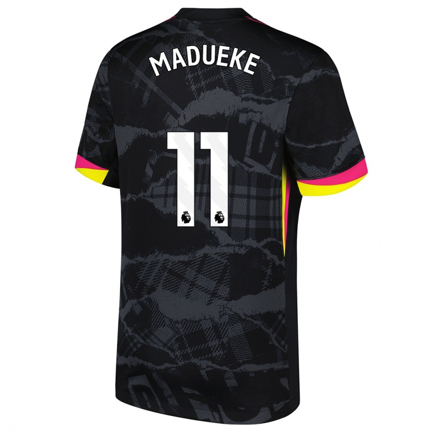 Enfant Football Maillot Noni Madueke #11 Noir Rose Troisieme 2024/25