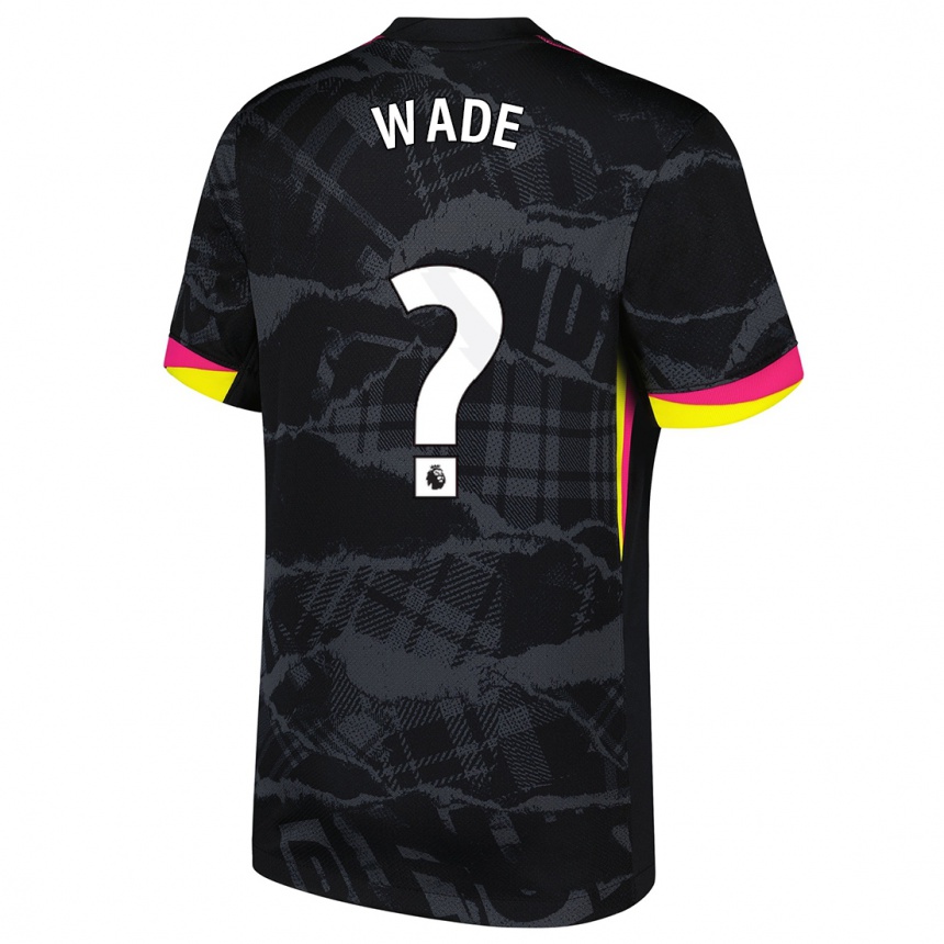 Enfant Football Maillot Shaun Wade #0 Noir Rose Troisieme 2024/25