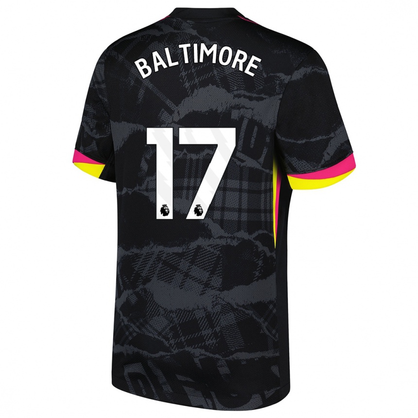 Enfant Football Maillot Sandy Baltimore #17 Noir Rose Troisieme 2024/25