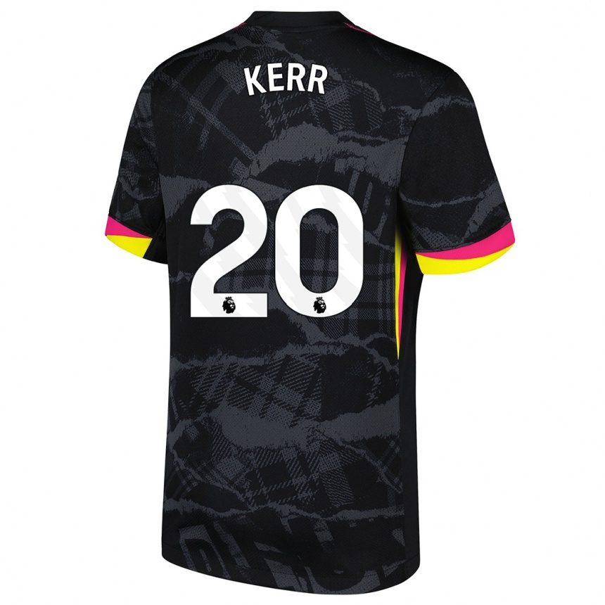 Enfant Football Maillot Sam Kerr #20 Noir Rose Troisieme 2024/25