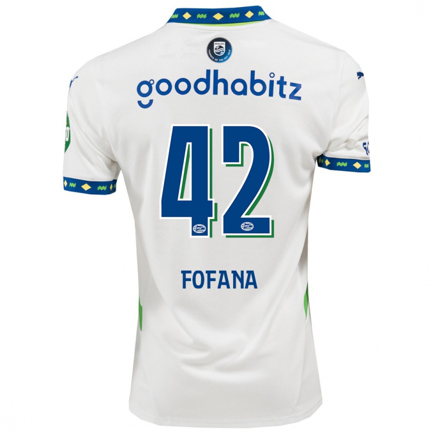 Enfant Football Maillot Fodé Fofana #42 Blanc Bleu Foncé Troisieme 2024/25