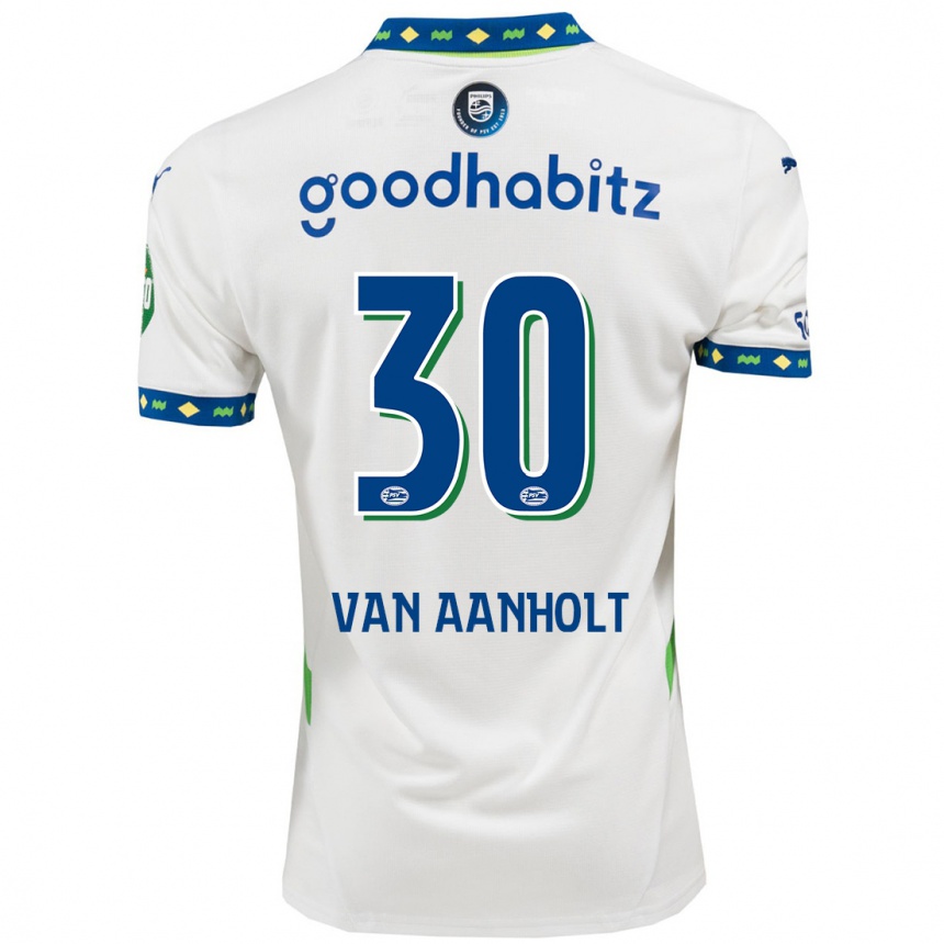 Enfant Football Maillot Patrick Van Aanholt #30 Blanc Bleu Foncé Troisieme 2024/25