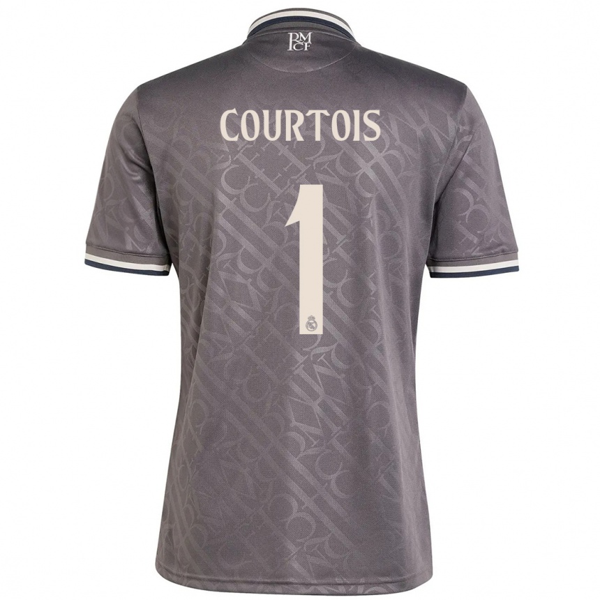 Enfant Football Maillot Thibaut Courtois #1 Anthracite Troisieme 2024/25