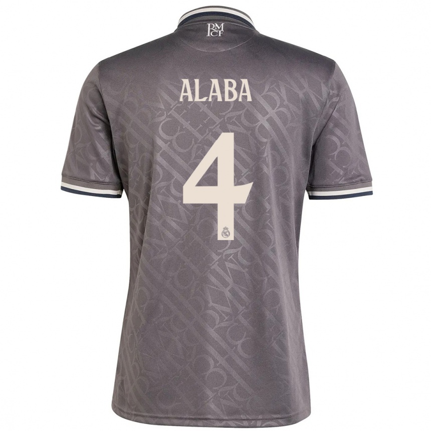 Enfant Football Maillot David Alaba #4 Anthracite Troisieme 2024/25