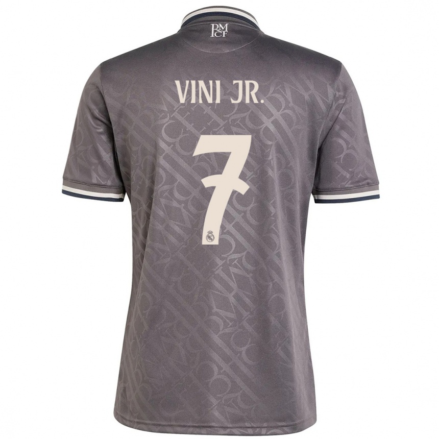 Enfant Football Maillot Vinicius Junior #7 Anthracite Troisieme 2024/25