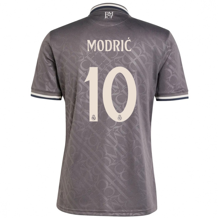 Enfant Football Maillot Luka Modric #10 Anthracite Troisieme 2024/25