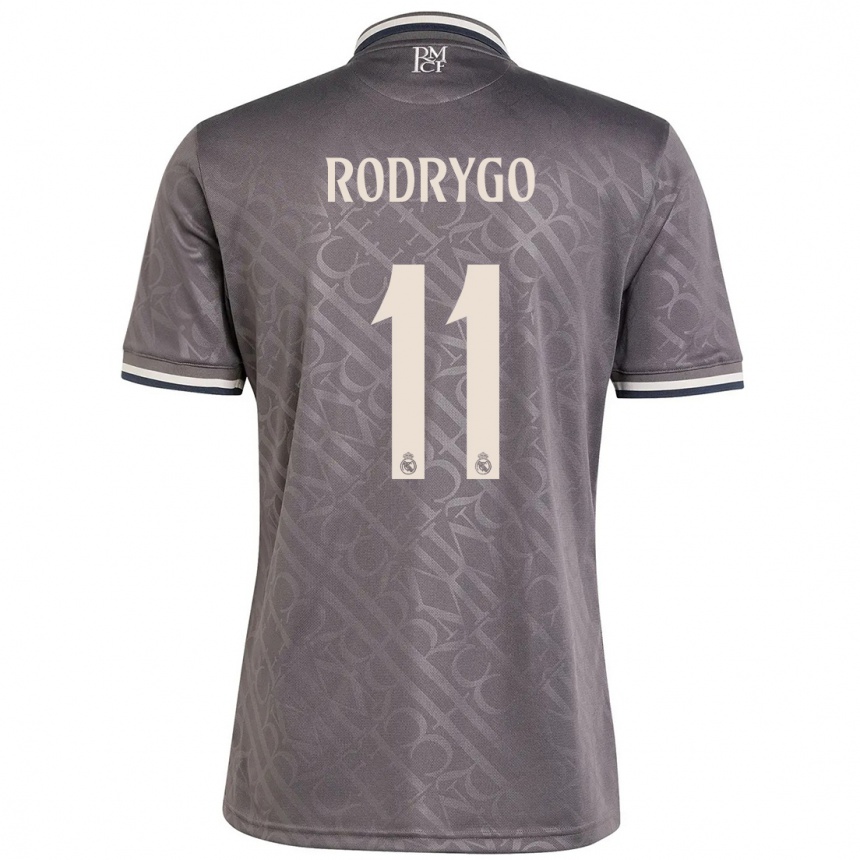 Enfant Football Maillot Rodrygo #11 Anthracite Troisieme 2024/25