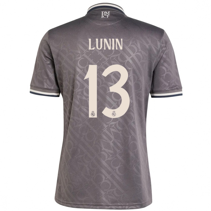 Enfant Football Maillot Andriy Lunin #13 Anthracite Troisieme 2024/25