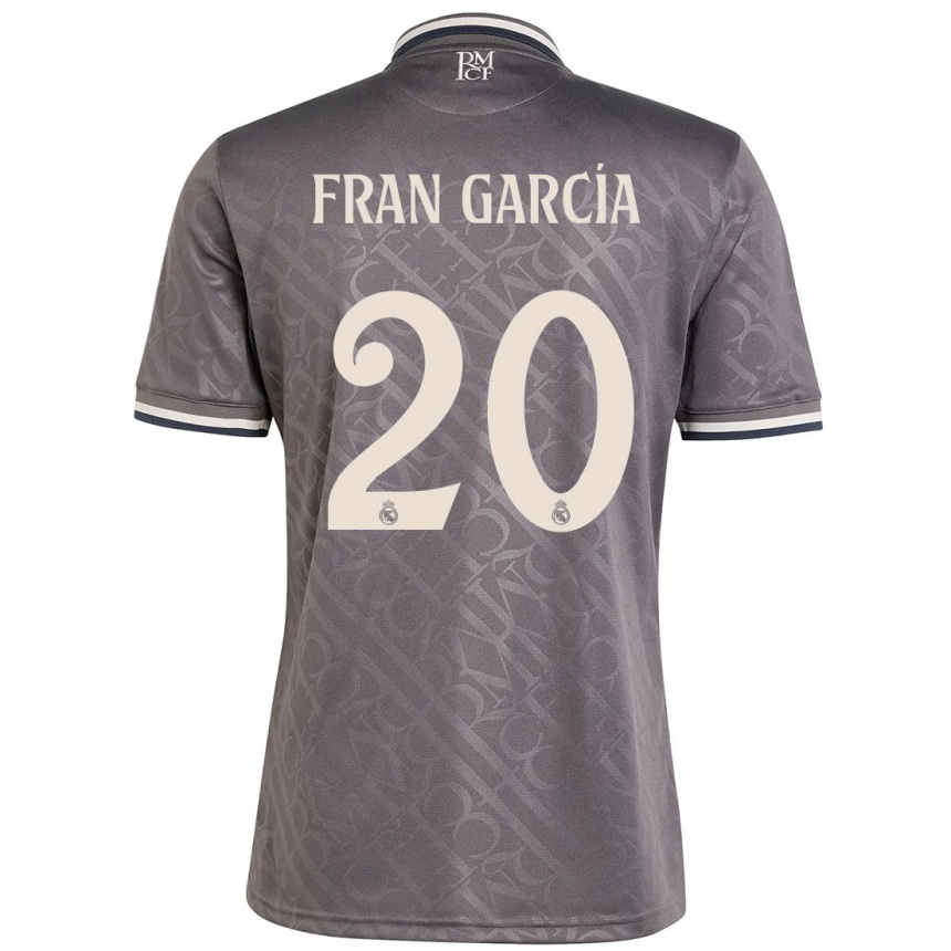 Enfant Football Maillot Fran García #20 Anthracite Troisieme 2024/25