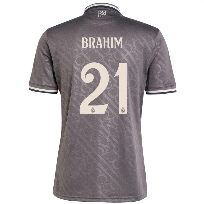 Enfant Football Maillot Brahim Diaz #21 Anthracite Troisieme 2024/25