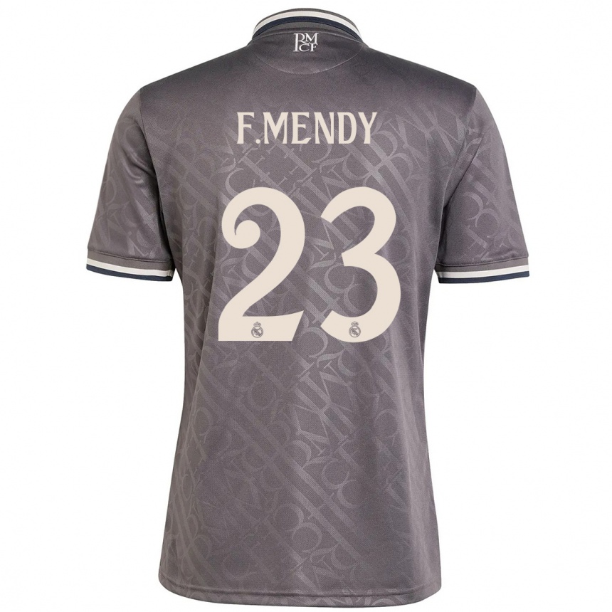 Enfant Football Maillot Ferland Mendy #23 Anthracite Troisieme 2024/25