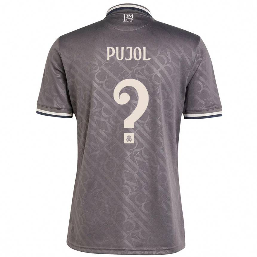 Enfant Football Maillot Edgar Pujol #0 Anthracite Troisieme 2024/25