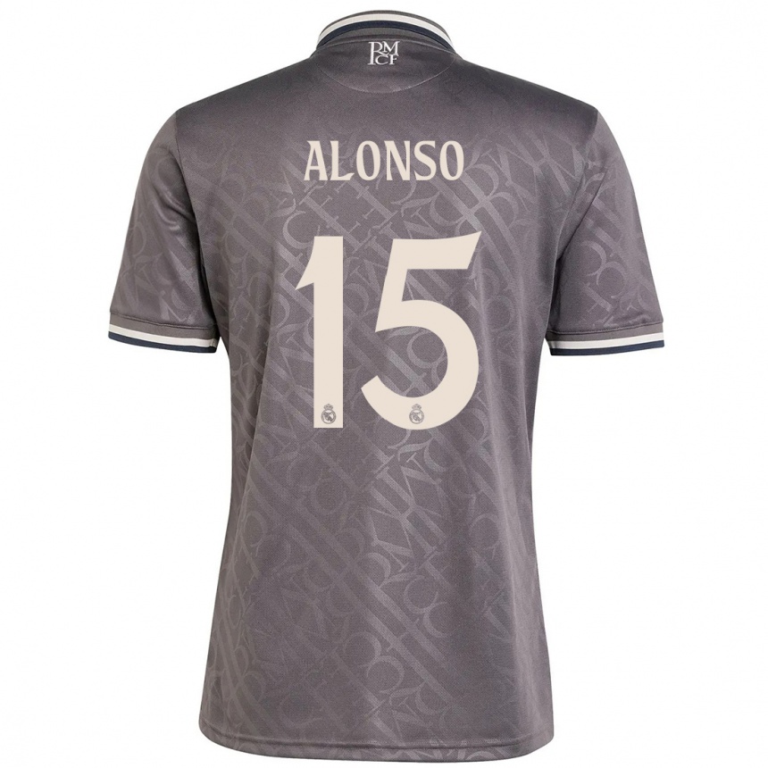 Enfant Football Maillot Borja Alonso #15 Anthracite Troisieme 2024/25