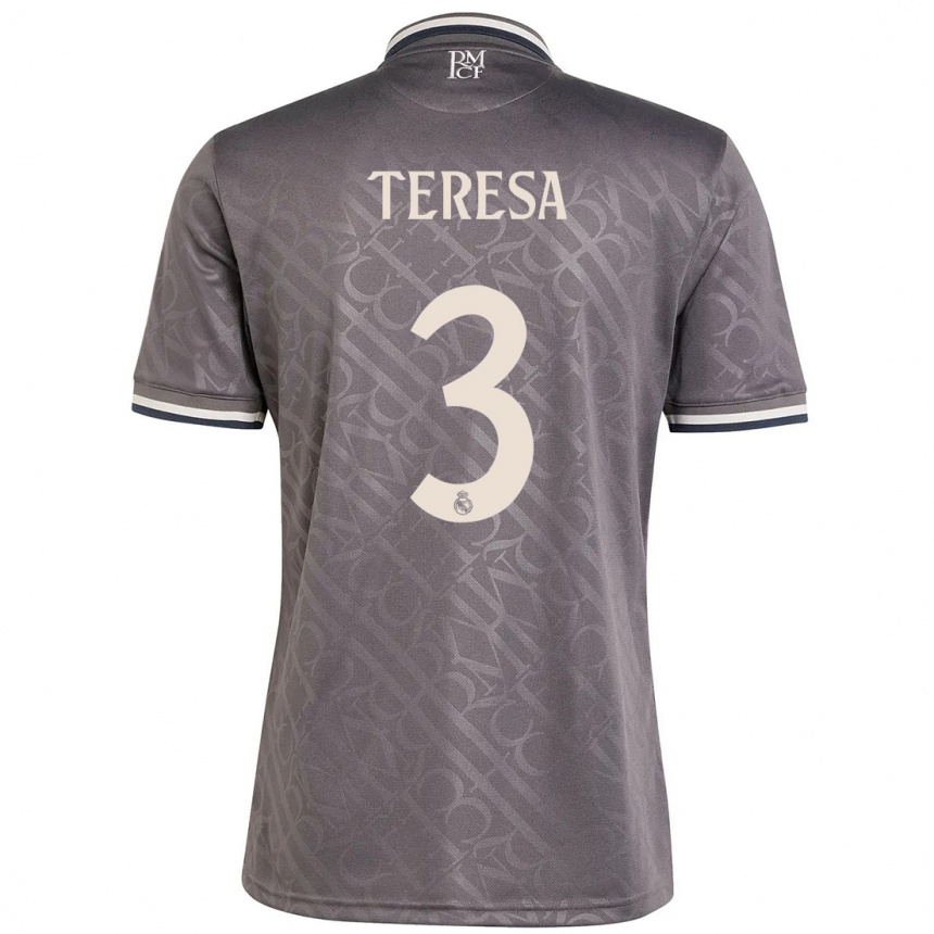 Enfant Football Maillot Teresa Abelleira #3 Anthracite Troisieme 2024/25