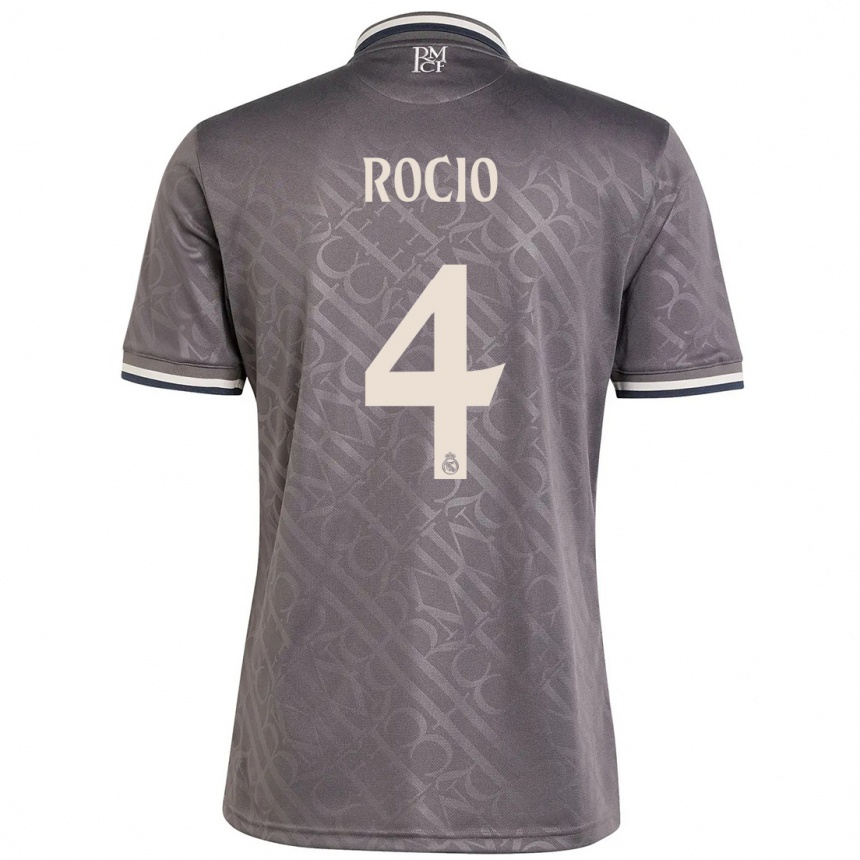 Enfant Football Maillot Rocio Galvez #4 Anthracite Troisieme 2024/25