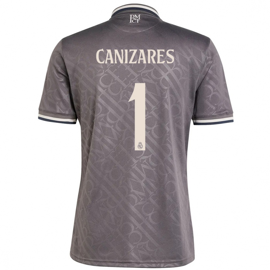 Enfant Football Maillot Lucas Cañizares #1 Anthracite Troisieme 2024/25