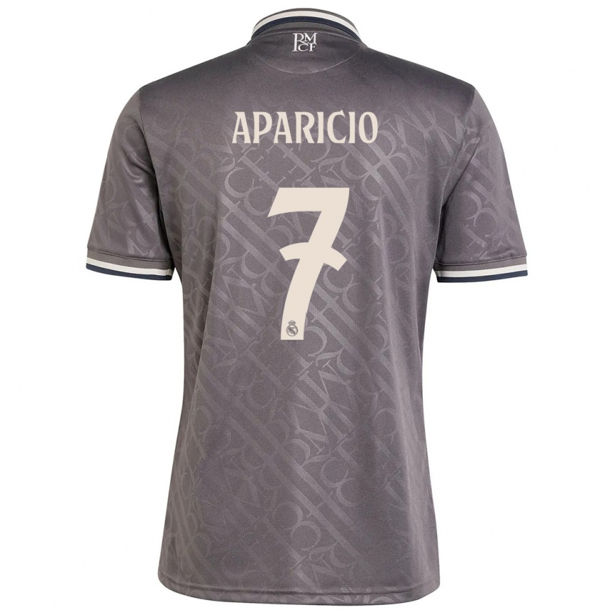 Enfant Football Maillot Esteban Aparicio #7 Anthracite Troisieme 2024/25