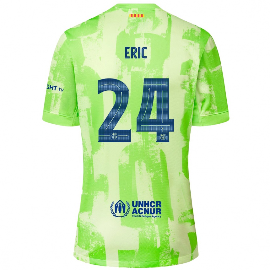 Enfant Football Maillot Eric Garcia #24 Citron Vert Troisieme 2024/25