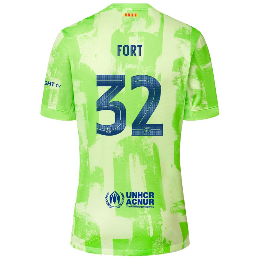 Enfant Football Maillot Héctor Fort #32 Citron Vert Troisieme 2024/25