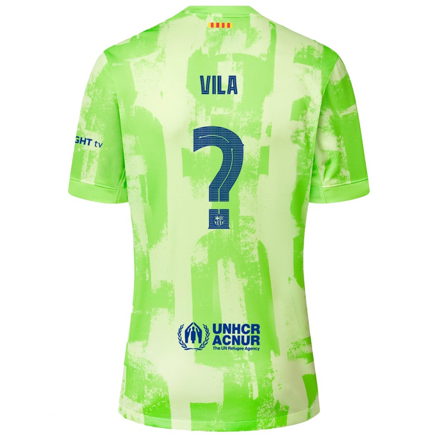 Enfant Football Maillot Manu Vila #0 Citron Vert Troisieme 2024/25