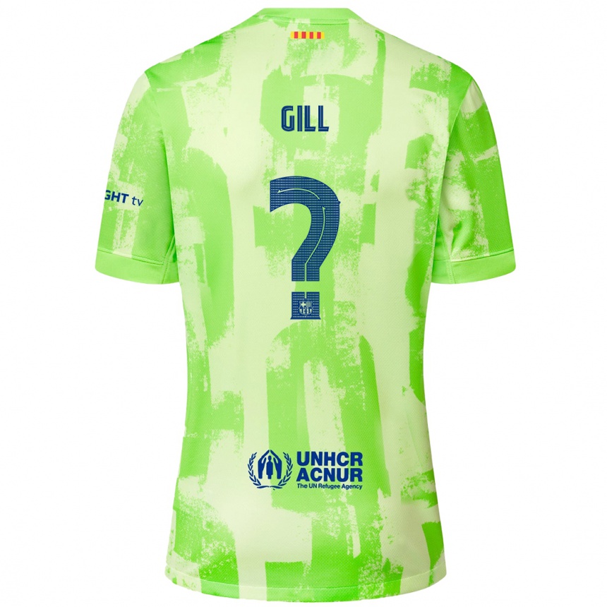 Enfant Football Maillot Adrian Gill #0 Citron Vert Troisieme 2024/25