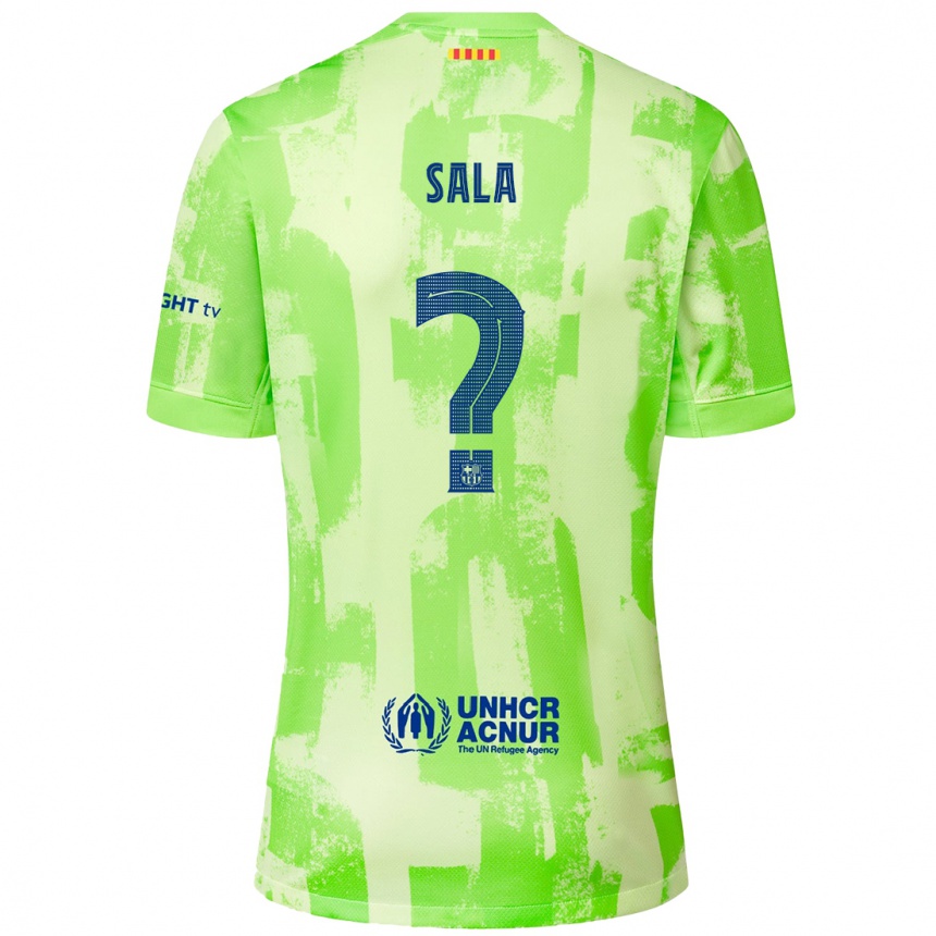 Enfant Football Maillot Gerard Sala #0 Citron Vert Troisieme 2024/25