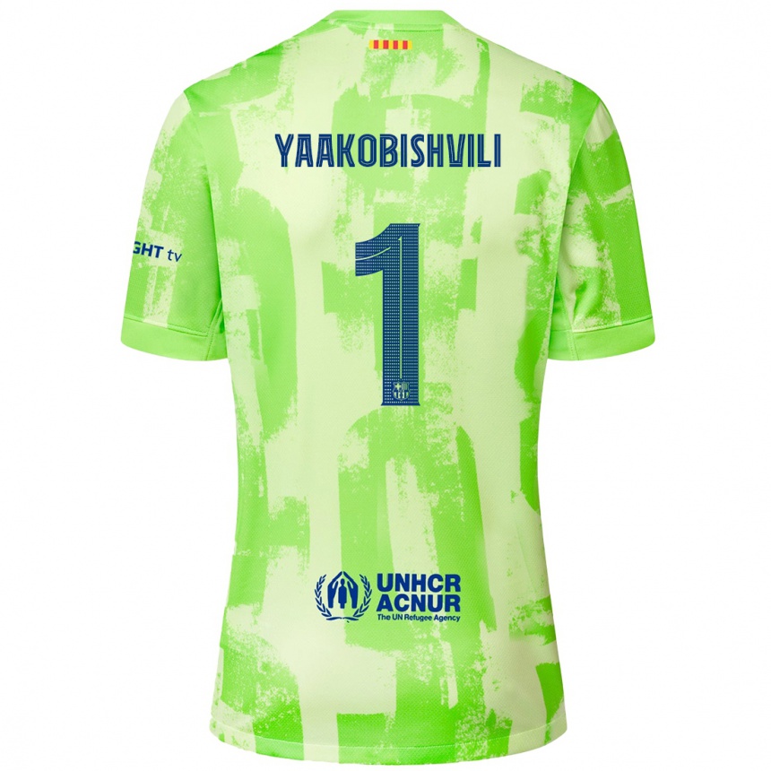 Enfant Football Maillot Áron Yaakobishvili #1 Citron Vert Troisieme 2024/25