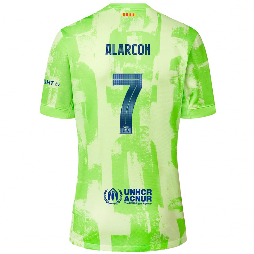 Enfant Football Maillot Angel Alarcon #7 Citron Vert Troisieme 2024/25