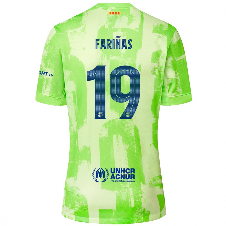 Enfant Football Maillot Brian Fariñas #19 Citron Vert Troisieme 2024/25