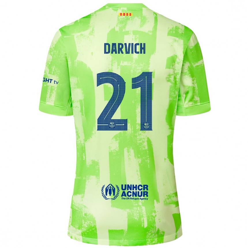 Enfant Football Maillot Noah Darvich #21 Citron Vert Troisieme 2024/25