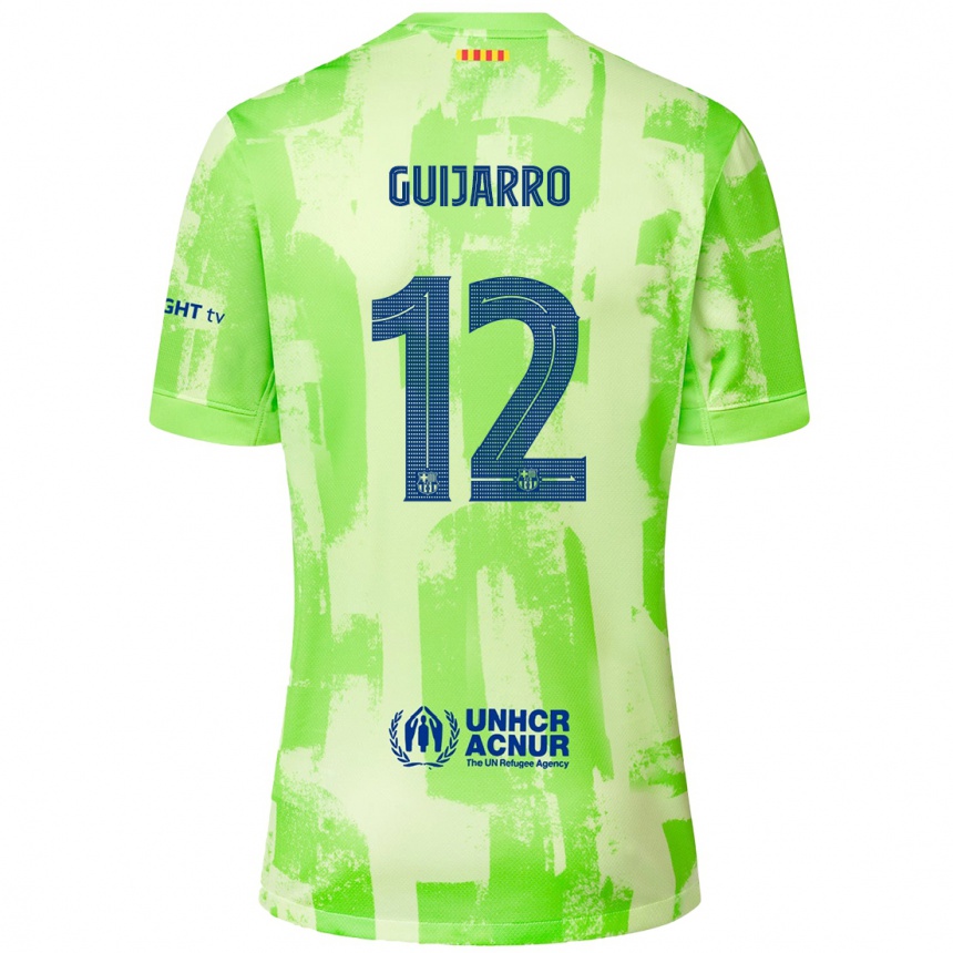 Enfant Football Maillot Patricia Guijarro #12 Citron Vert Troisieme 2024/25