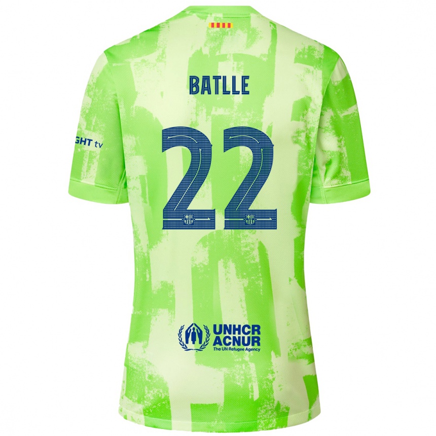 Enfant Football Maillot Ona Batlle #22 Citron Vert Troisieme 2024/25