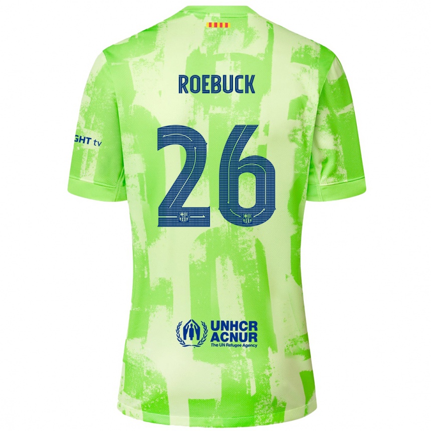 Enfant Football Maillot Ellie Roebuck #26 Citron Vert Troisieme 2024/25