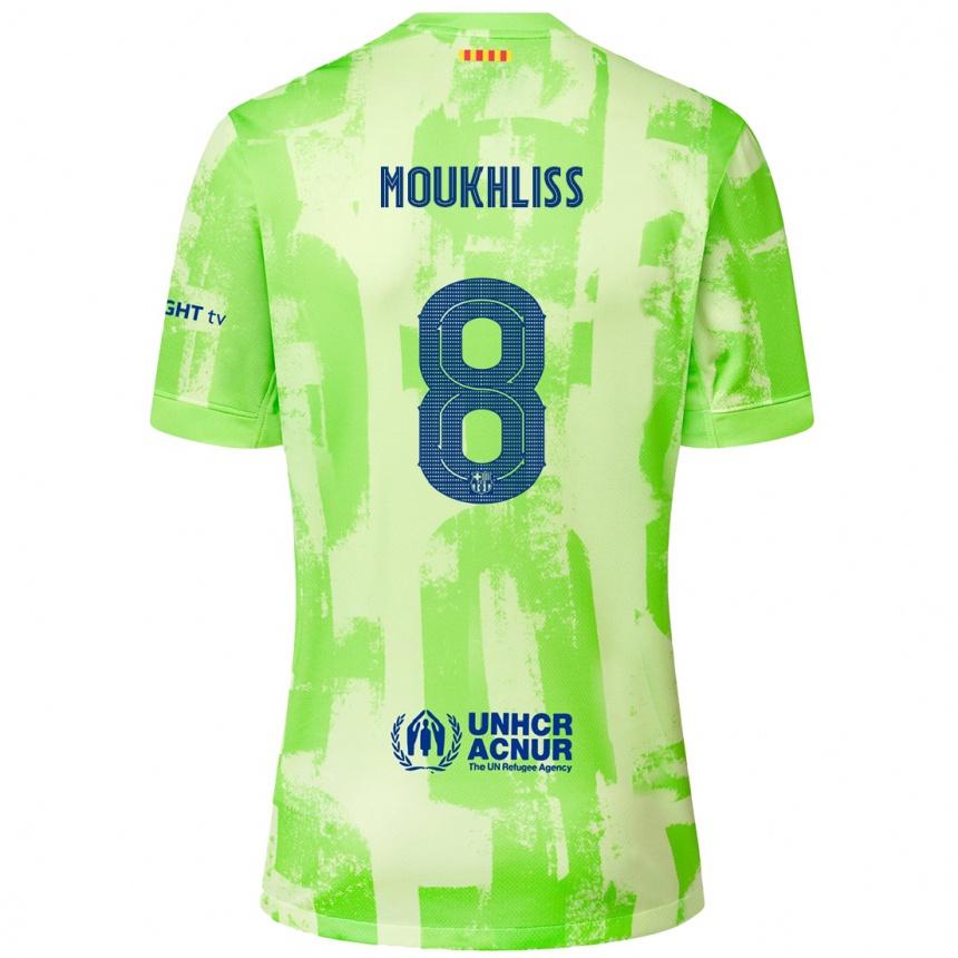 Enfant Football Maillot Moha Moukhliss #8 Citron Vert Troisieme 2024/25