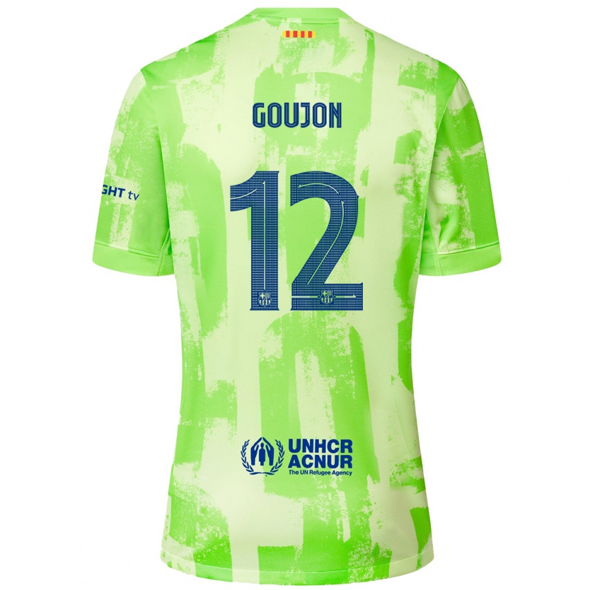 Enfant Football Maillot Iker Goujón #12 Citron Vert Troisieme 2024/25