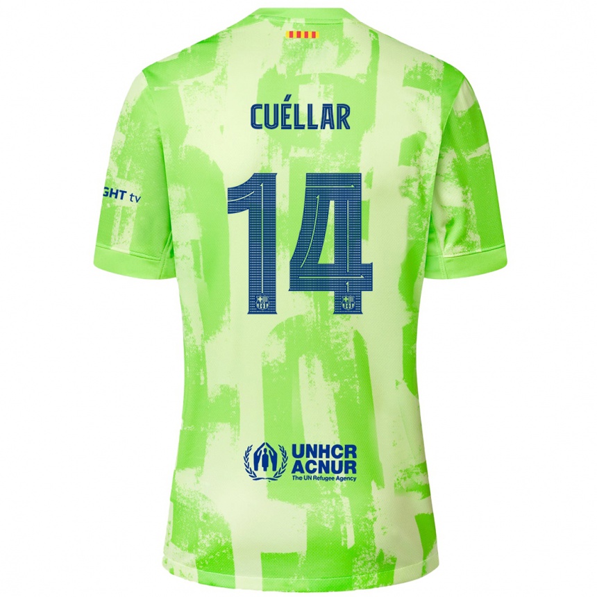 Enfant Football Maillot Jaume Cuéllar #14 Citron Vert Troisieme 2024/25