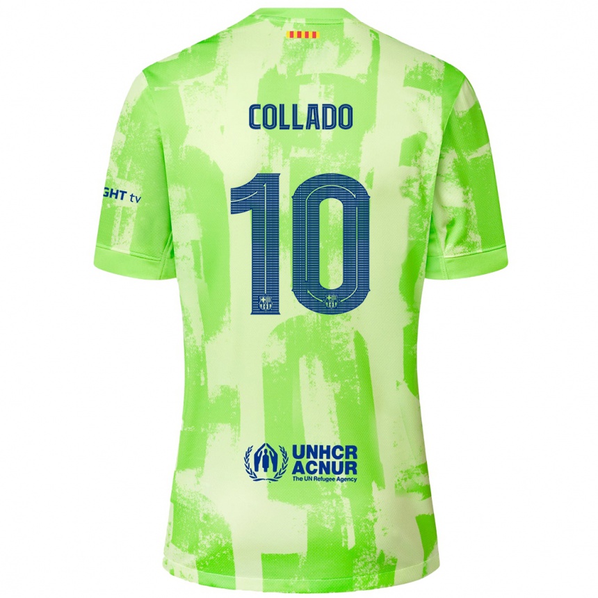 Enfant Football Maillot Alex Collado #10 Citron Vert Troisieme 2024/25