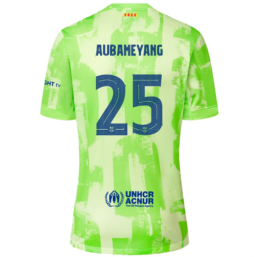 Enfant Football Maillot Pierre Emerick Aubameyang #25 Citron Vert Troisieme 2024/25