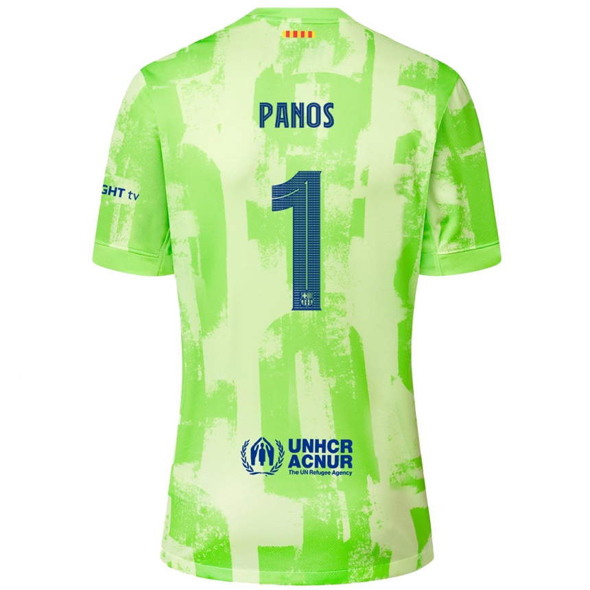 Enfant Football Maillot Sandra Panos #1 Citron Vert Troisieme 2024/25