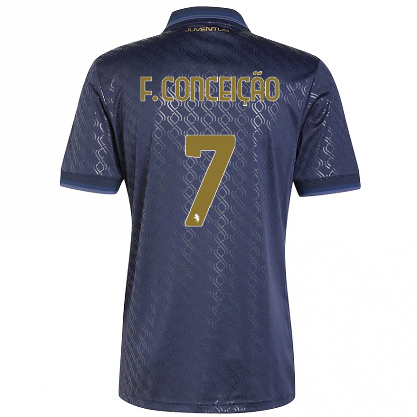 Enfant Football Maillot Francisco Conceição #7 Bleu Marine Troisieme 2024/25