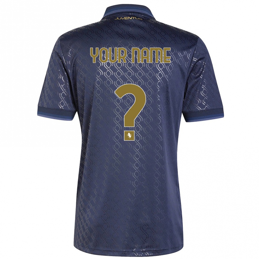 Enfant Football Maillot Votre Nom #0 Bleu Marine Troisieme 2024/25