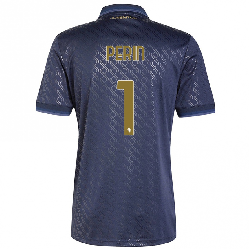 Enfant Football Maillot Mattia Perin #1 Bleu Marine Troisieme 2024/25