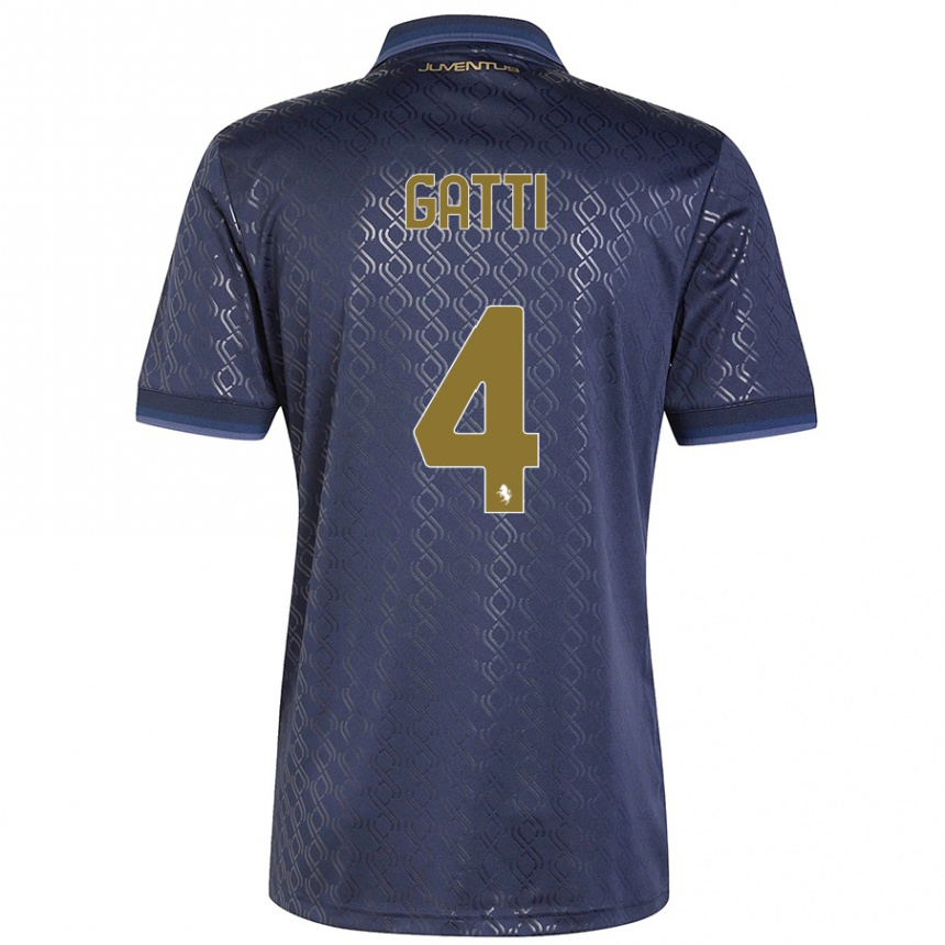 Enfant Football Maillot Federico Gatti #4 Bleu Marine Troisieme 2024/25