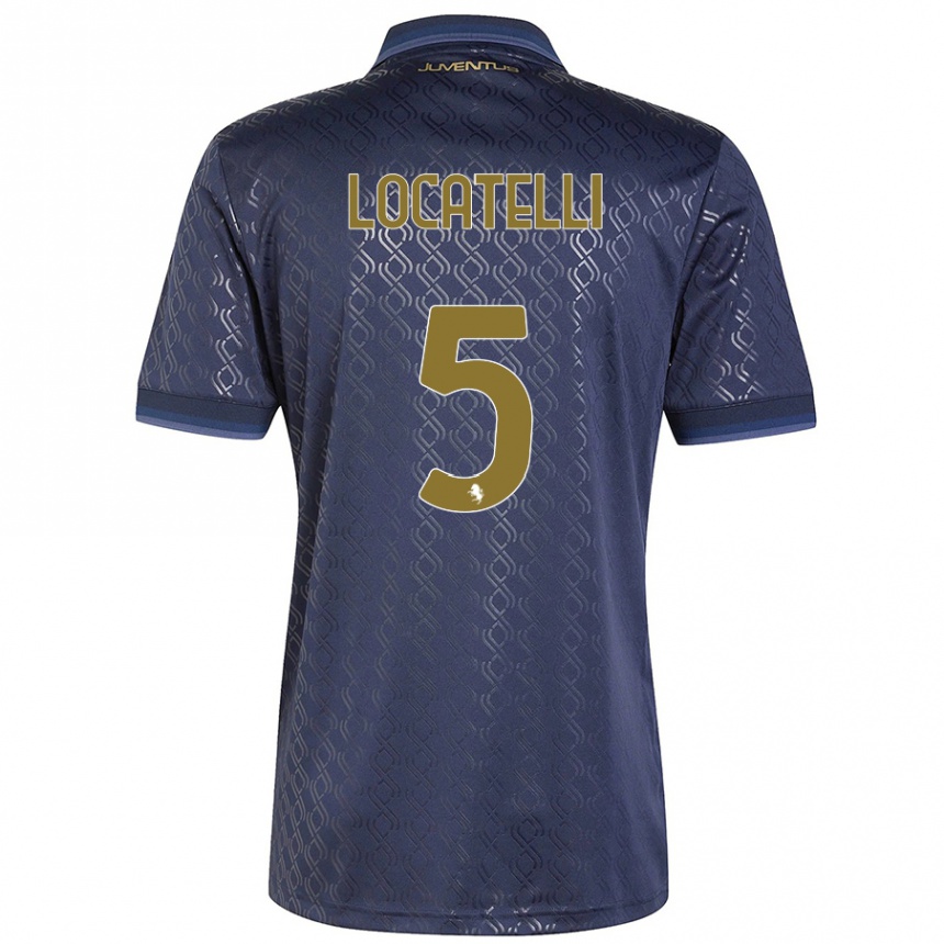 Enfant Football Maillot Manuel Locatelli #5 Bleu Marine Troisieme 2024/25