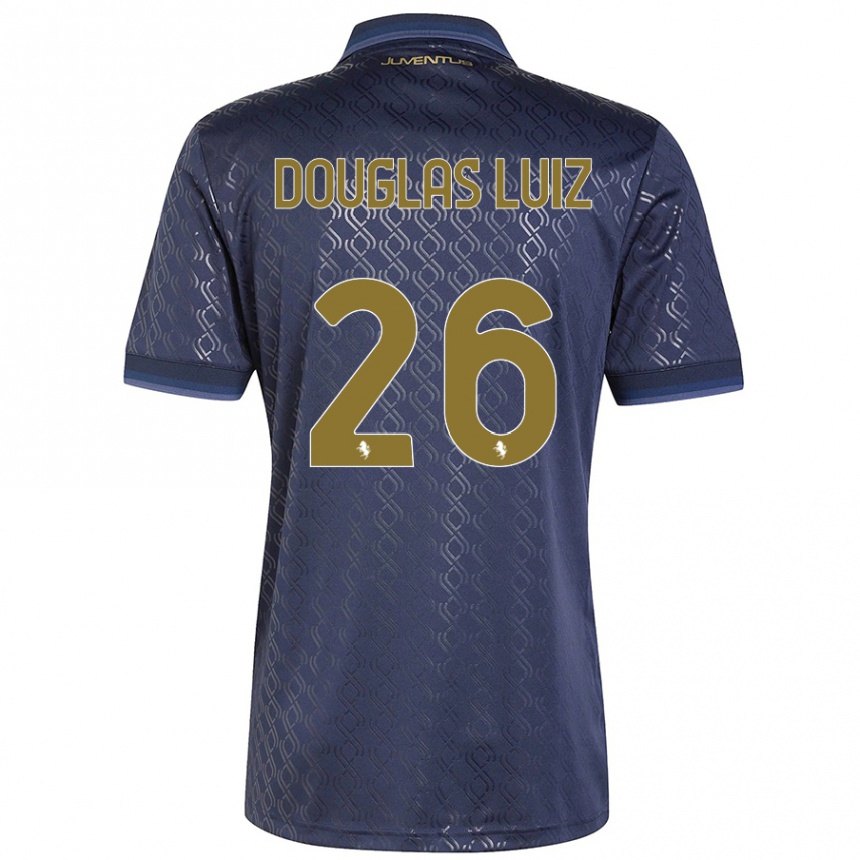 Enfant Football Maillot Douglas Luiz #26 Bleu Marine Troisieme 2024/25