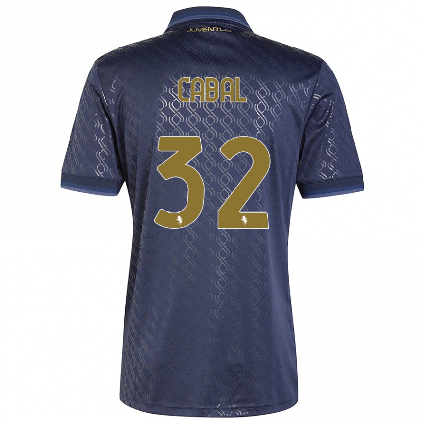 Enfant Football Maillot Juan Cabal #32 Bleu Marine Troisieme 2024/25