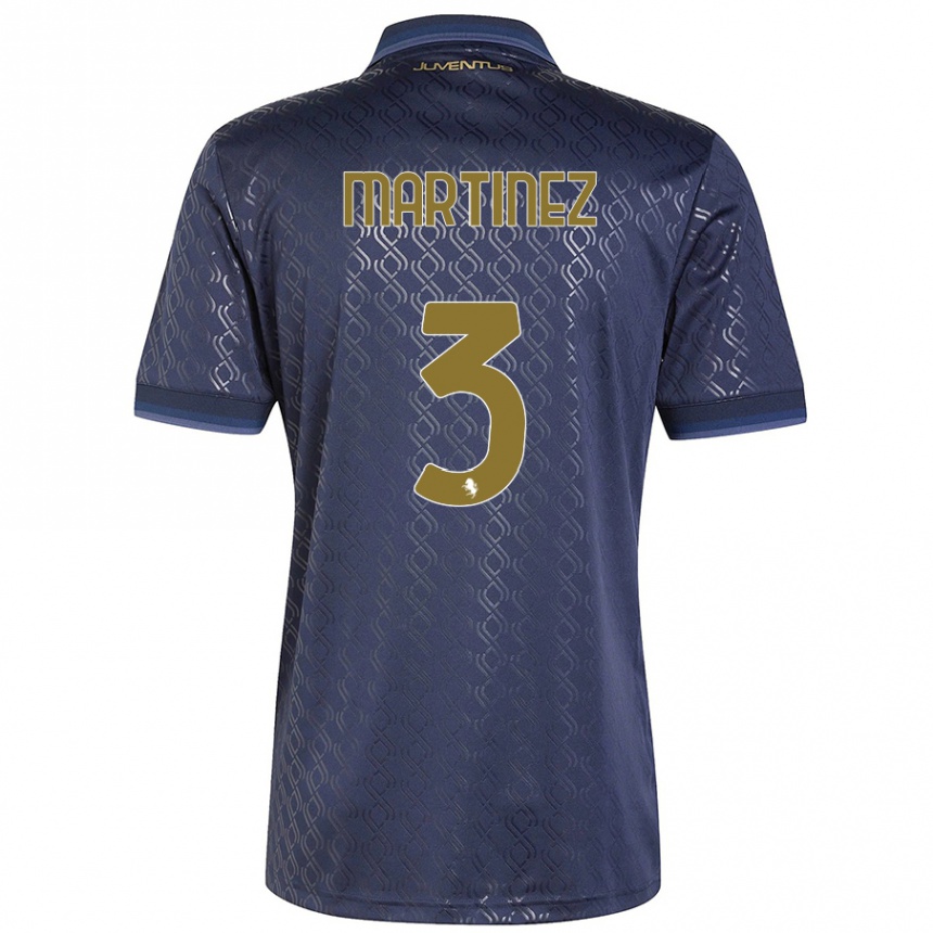 Enfant Football Maillot Bruno Martinez #3 Bleu Marine Troisieme 2024/25